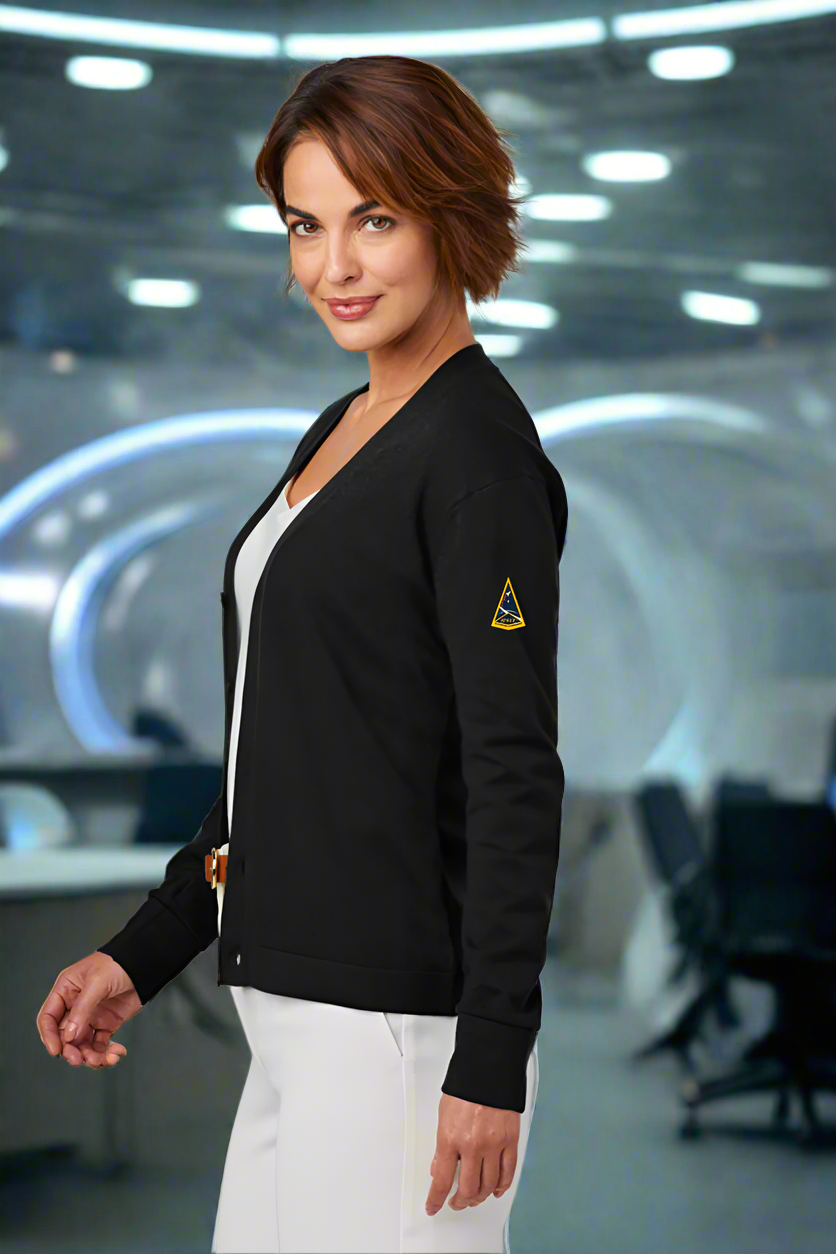 Women’s Cotton Stretch Cardigan Sweater - Embroidered SSC