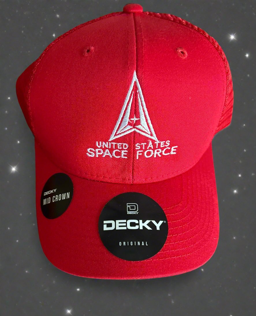 Red Trucker Hat - Embroidered USSF