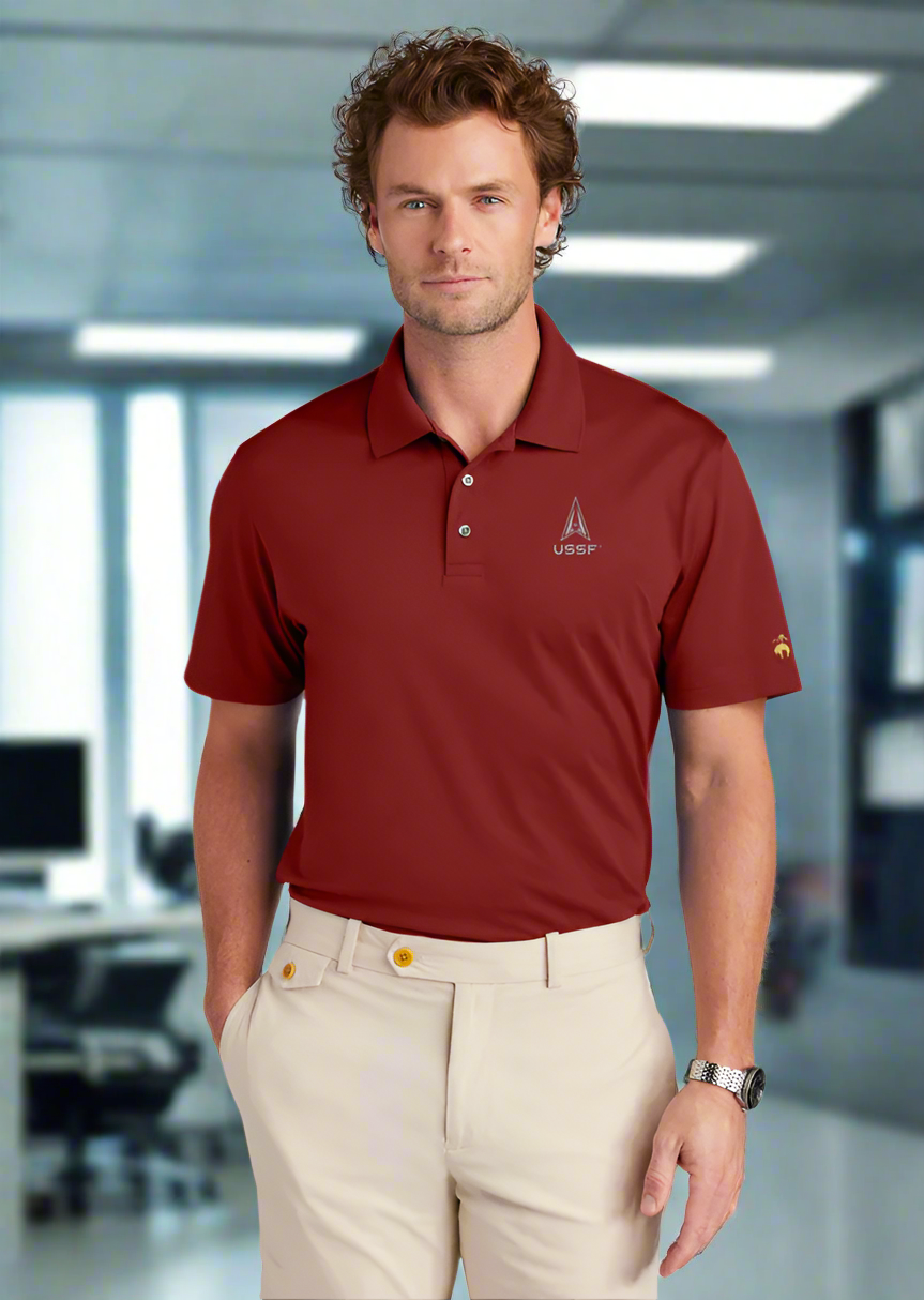 Mesh Pique Performance Polo - Embroidered USSF