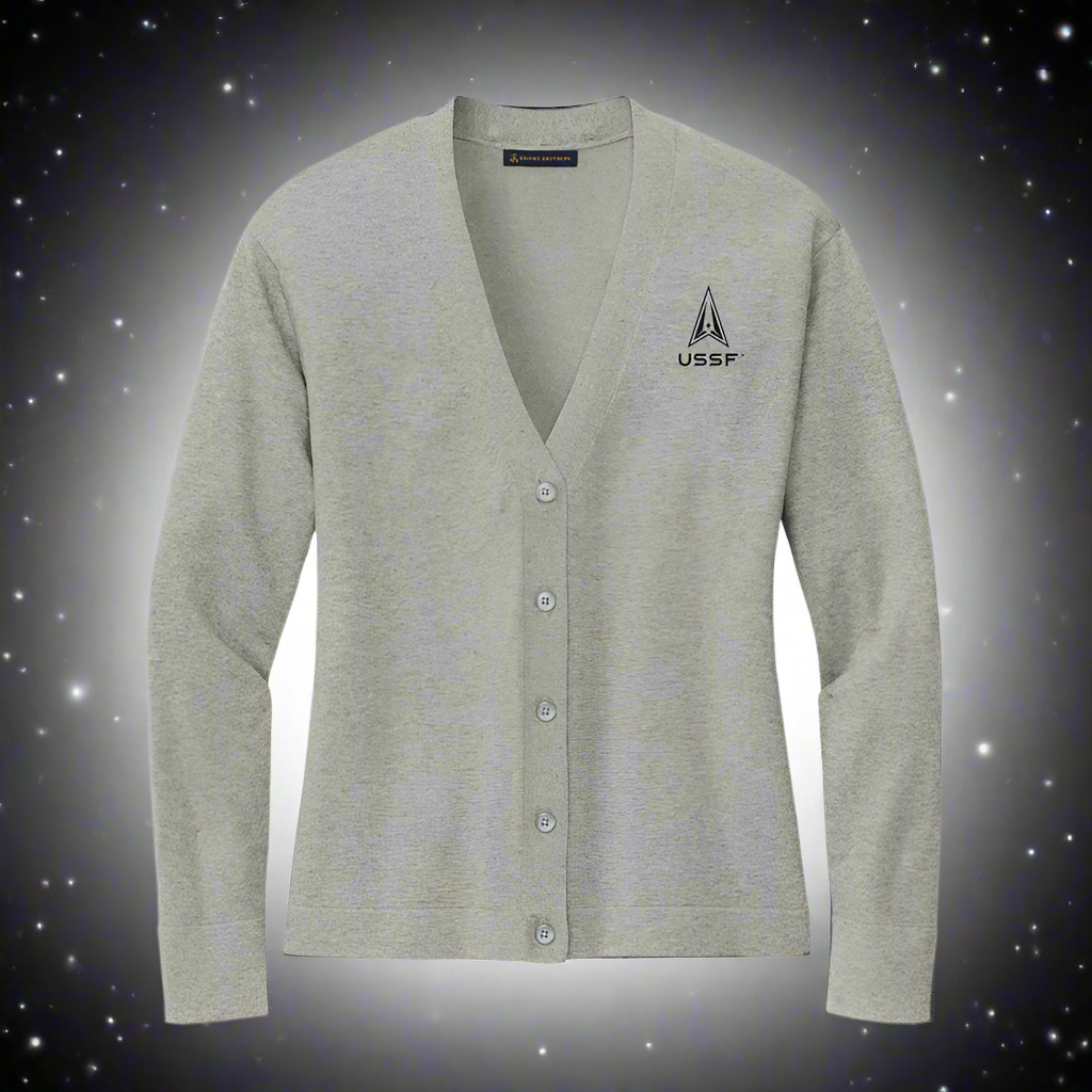 Women’s Cotton Stretch Cardigan Sweater - Embroidered USSF