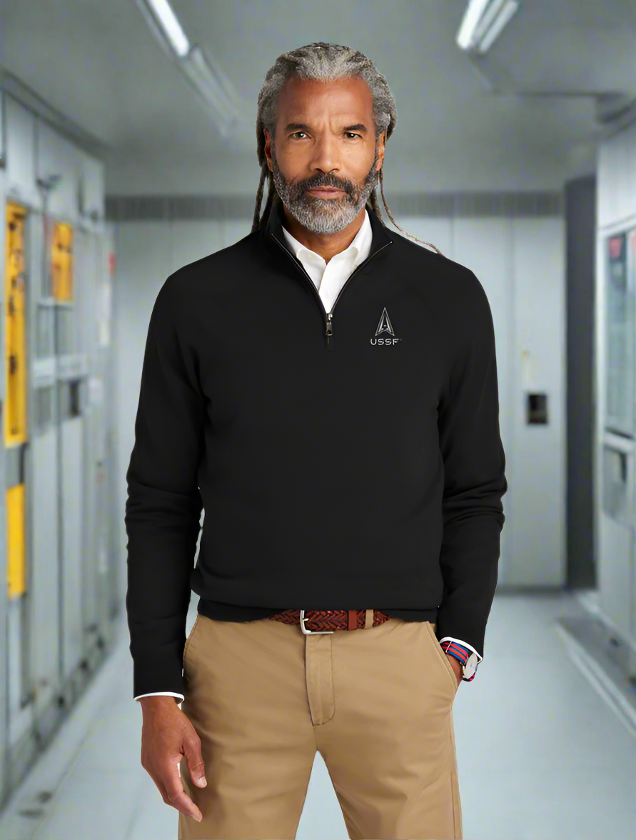 Cotton Stretch 1/4-Zip Sweater - Embroidered USSF