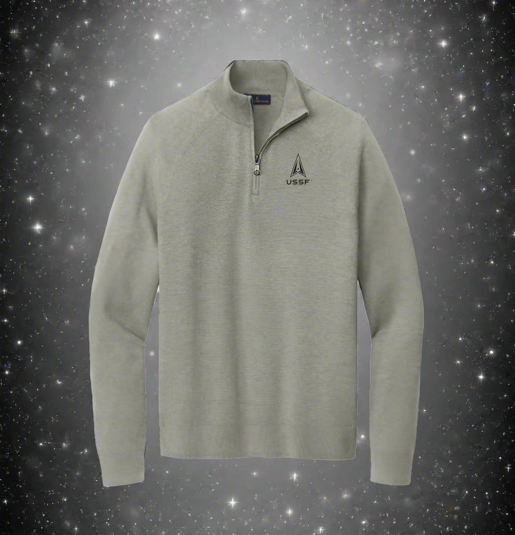 Cotton Stretch 1/4-Zip Sweater - Embroidered USSF